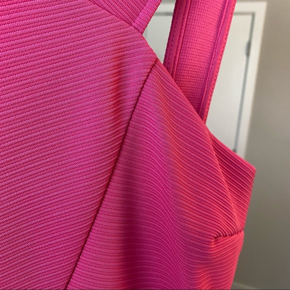 Fuchsia Ribbed Bodycon Mini Dress - Picture 5 of 5